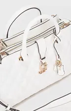GUESS White ADI bag with quilted effect