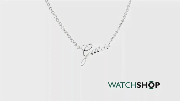 Ladies Guess Silver Plated Guess Signature Necklace (UBN82056)