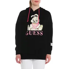 Женское худи GUESS BANKSY HOODED SWEATSHIRT DRESS Артикул 3732740, черный