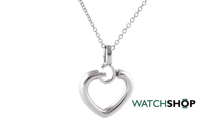 Guess Jewellery Ladies' Rhodium Plated Gisele Bold G Heart Necklace (UBN83012)