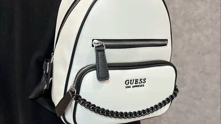 Распаковка рюкзака GUESS Gabina Chain Backpack (white multi)