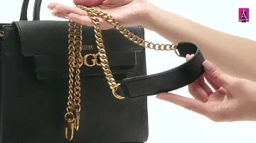 Видеообзор I Женская сумка тоут GUESS ZIRA HIGH SOCIETY SATCHEL 2860307