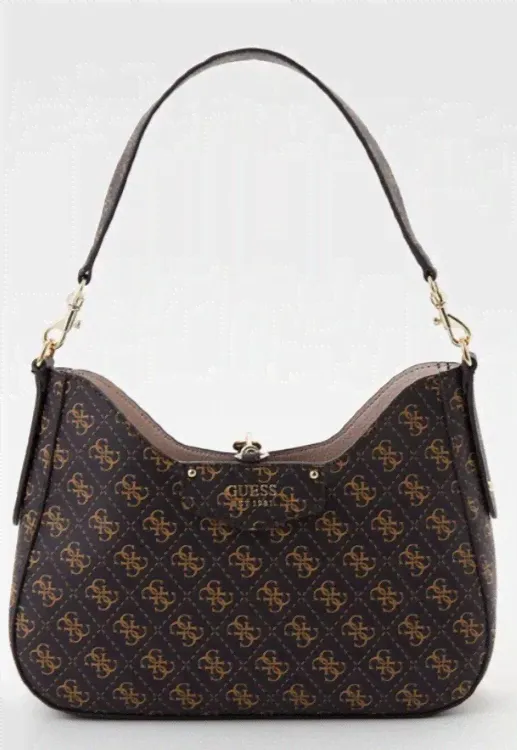 Сумка GUESS ECO BRENTON на плечо коричневая